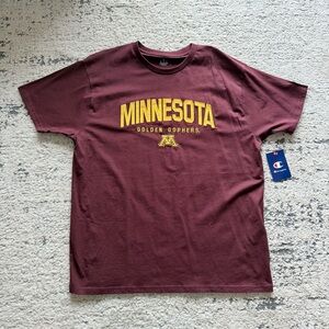 NWT-Champion Minnesota Golden Gophers Embroidered Maroon Men's XL T-Shirt